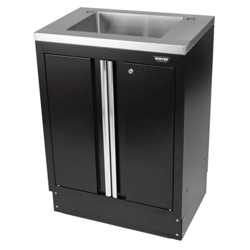 Bunker Modular Floor Cabinet with Sink, 2 Door, 680mm
